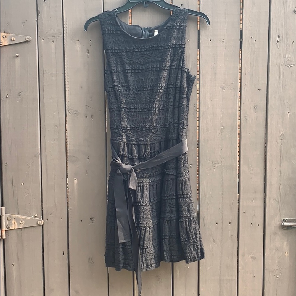 Willow & Clay Black Lace Dress with Belt